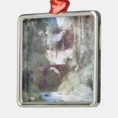 Forest Canyon (door Carl Blechen) Metalen Ornament (Links)