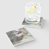 Forest Canyon (door Carl Blechen) Stenen Onderzetter (Zijkant)