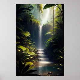 Forest Cascade, een charmante waterval Poster