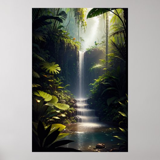 Forest Cascade, een charmante waterval Poster (Voorkant)