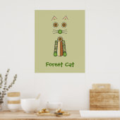 Forest Cat Poster (Keuken)