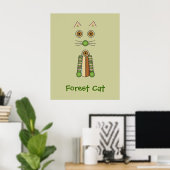 Forest Cat Poster (Thuiskantoor)
