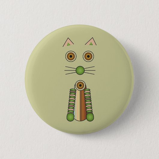 Forest Cat Ronde Button 5,7 Cm (Voorkant)