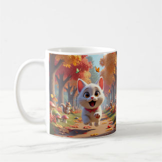 Forest Chase: Running Cat Mug Koffiemok