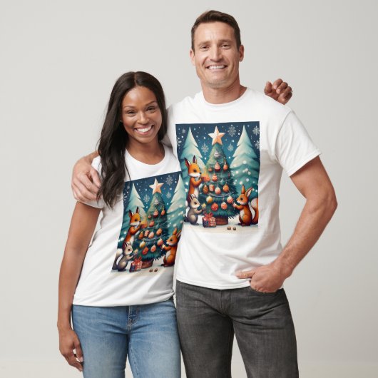 Forest Cheer: The Nutty Tree Trimmers T-shirt (Unisex)