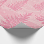 Forest Christmas Pink Coquette Cadeaupapier (Hoek)