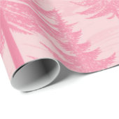 Forest Christmas Pink Coquette Cadeaupapier (Rol Hoek)