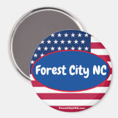 Forest City NC Patriotic magnet (Voorkant / Achterkant)