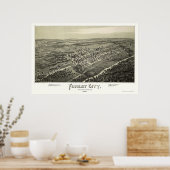 Forest City, PA Panoramic Map - 1889 Poster (Keuken)