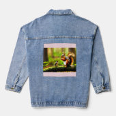 Forest Companions - Eekhoorn, Chipmunk en vogel Denim Jacket (Achterkant)