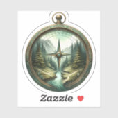 Forest Compass Vinyl Sticker | Die-Cut Sticker (Vel)