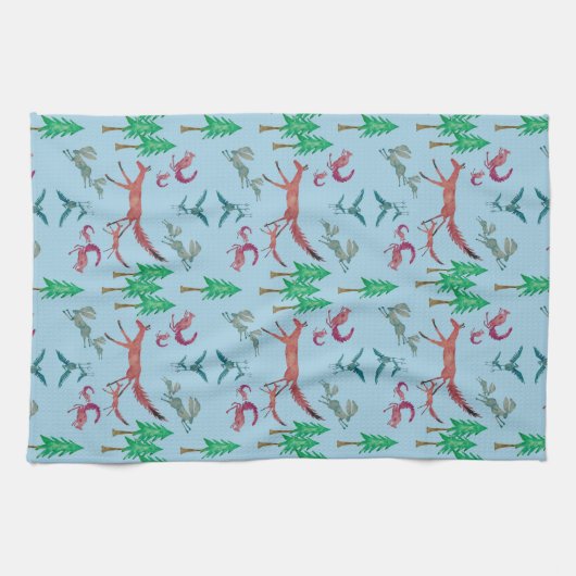 Forest Creatures Handdoek (Horizontaal)