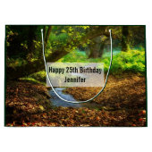 Forest Creek Beauful Natuur Foto Birthday Groot Cadeauzakje (Voorkant)