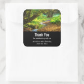 Forest Creek Beauful Natuur Foto Birthday Vierkante Sticker (Tas)