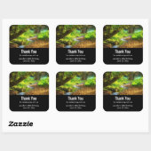 Forest Creek Beauful Natuur Foto Birthday Vierkante Sticker (Vel)