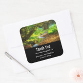 Forest Creek Beauful Natuur Foto Birthday Vierkante Sticker (Envelop)