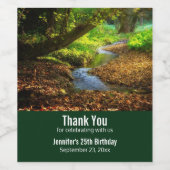 Forest Creek Beauful Natuur Foto: Dank u Wijn Etiket (Enkel label)