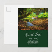 Forest Creek Beauful Natuur Foto Save the Date Uitnodiging Briefkaart (Voorkant / Achterkant)