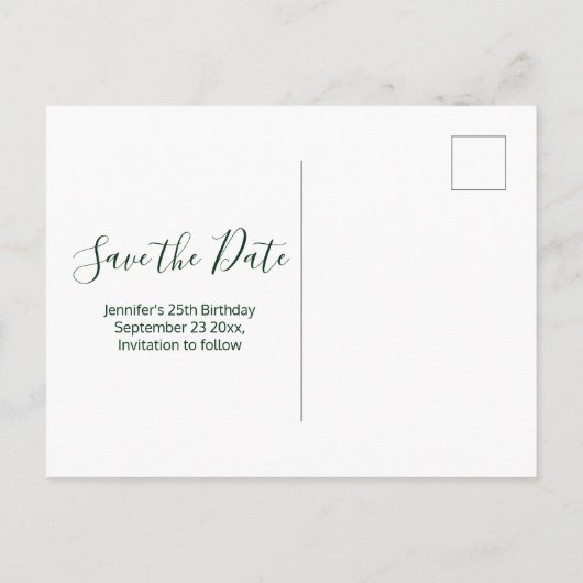 Forest Creek Beauful Natuur Foto Save the Date Uitnodiging Briefkaart (Achterkant)