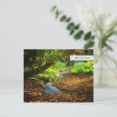 Forest Creek Beauful Natuur Foto Save the Date Uitnodiging Briefkaart (Staand voorkant)