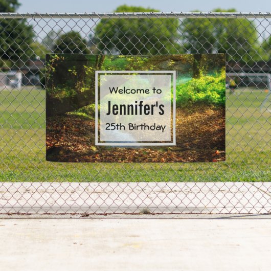 Forest Creek Beauful Natuur Foto Welkom Spandoek (Insitu)