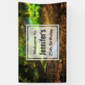 Forest Creek Beauful Natuur Foto Welkom Spandoek (Verticaal)