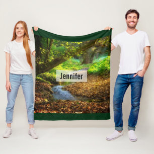 Forest Creek Beauful Natuur Landscape Foto Fleece Deken