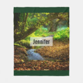 Forest Creek Beauful Natuur Landscape Foto Fleece Deken (Voorkant)