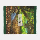 Forest Creek Beauful Natuur Landscape Foto Fleece Deken (Voorkant (Horizontaal))