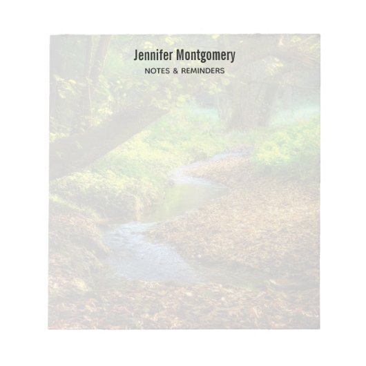 Forest Creek Beauful Natuur Landscape Foto Notitieblok (Voorkant)