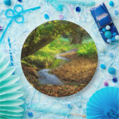 Forest Creek Beauful Natuur Landscape Foto Papieren Bordje (Feest)