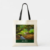 Forest Creek Beauful Natuur Landscape Foto Tote Bag (Achterkant)