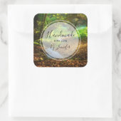 Forest Creek Beauful Natuur Landscape Foto Vierkante Sticker (Tas)