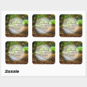 Forest Creek Beauful Natuur Landscape Foto Vierkante Sticker (Vel)