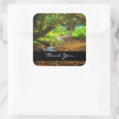 Forest Creek Beauful Natuur Landscape Foto Vierkante Sticker (Tas)