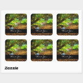 Forest Creek Beauful Natuur Landscape Foto Vierkante Sticker (Vel)