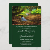 Forest Creek Beauful Natuur Photo Wedding Kaart (Voorkant / Achterkant)