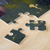 Forest Creek | Herfstloof Aquarel Landschap Legpuzzel (Zijkant)