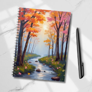 Forest Creek   Herfstloof Aquarel Landschap Notitieboek