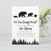 Forest Cub We kunnen bijna niet wachten op uitnodi Kaart (Staand voorkant)