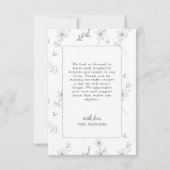 Forest Cute Beer Floral Baby shower Aangepast Bedankkaart (Achterkant)