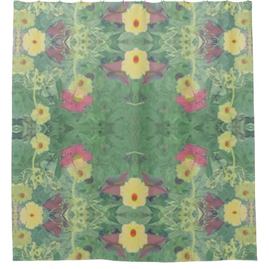 Forest Daisy Floor w/Name Douchegordijn (Voorkant)