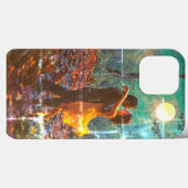 Forest Dance Couple iPhone Case met Monogram 'M' (Achterkant (horizontaal))