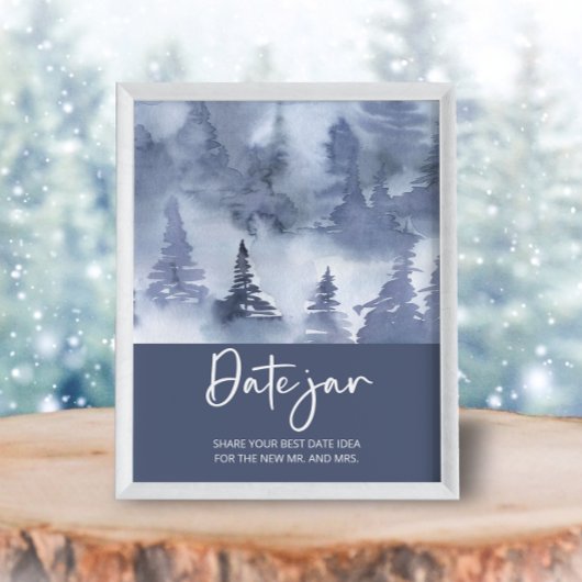 Forest date nachtelijke ideeën. Datum jar bruids s Poster