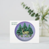 Forest Deer and Animal Friends Holiday Briefkaart (Staand voorkant)