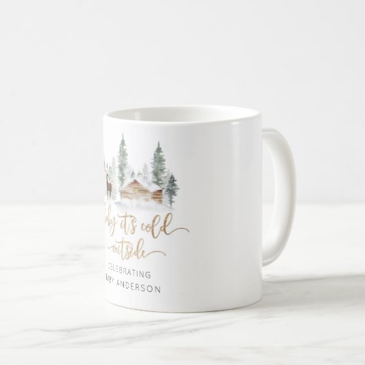 Forest Deer Baby is koud buiten Koffiemok (Voorkant rechts)