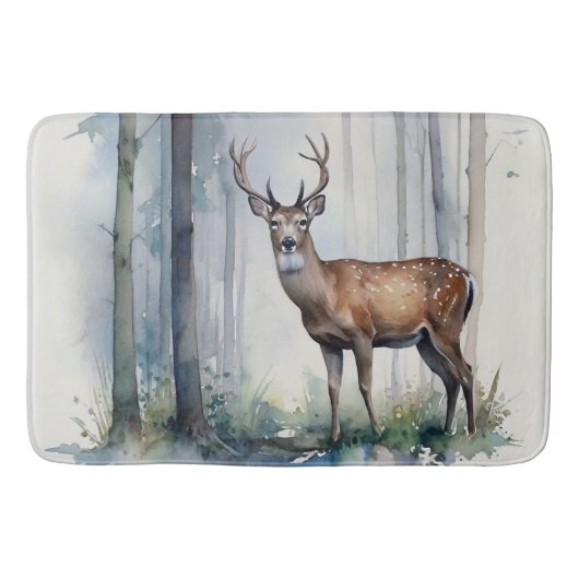 Forest Deer Bath Mat (Voorkant)