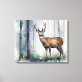 Forest Deer Canvas Art Afdruk (Voorkant)