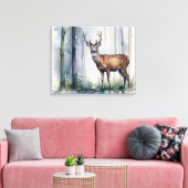 Forest Deer Canvas Art Afdruk (Insitu (Woonkamer))