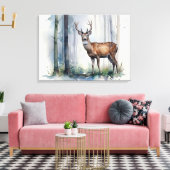 Forest Deer Canvas Art Afdruk (Insitu (Woonkamer))